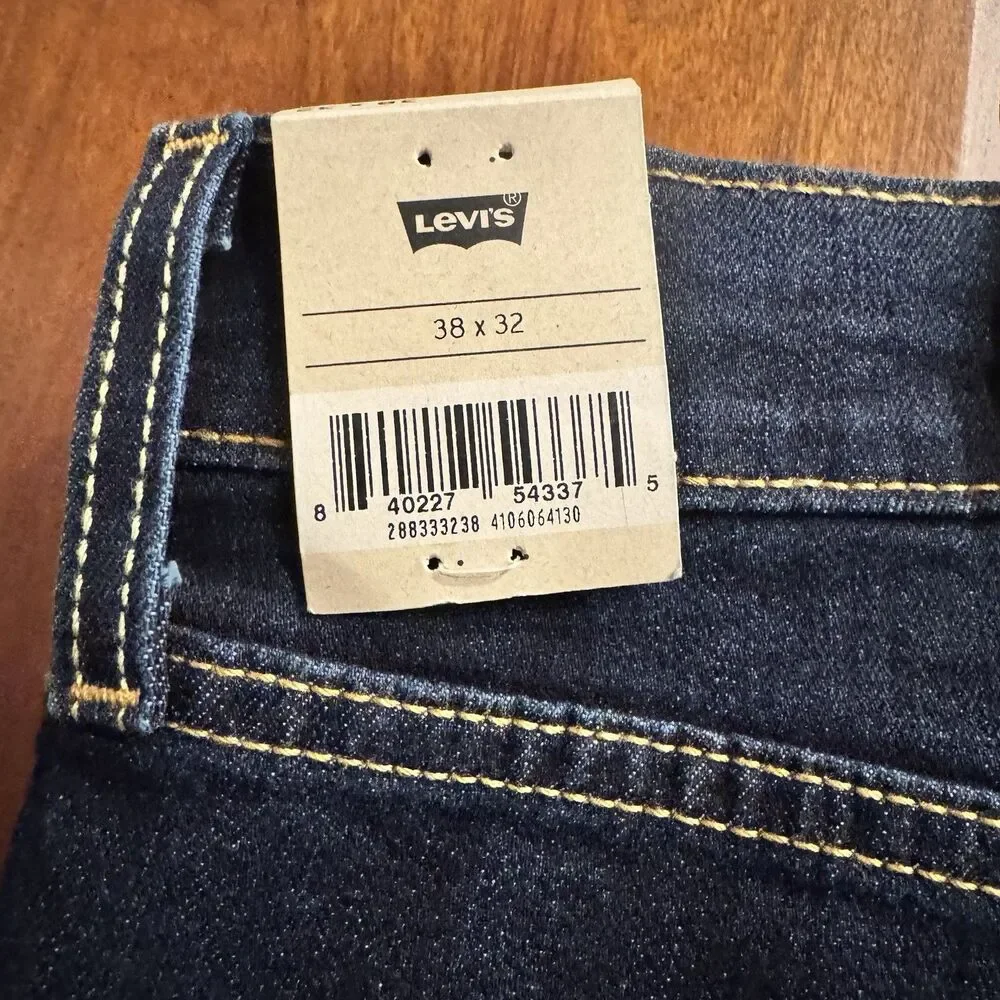 Levi’s 512 Men’s Slim Taper Jeans Dark Wash Stretch Denim 38x32 NWT